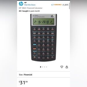 HP 10bII+ Financial Calculator